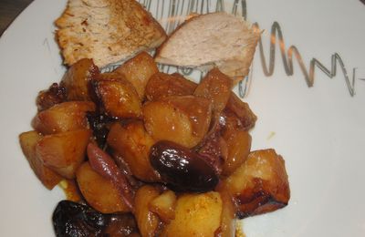 Roti de porc aux dattes & figues