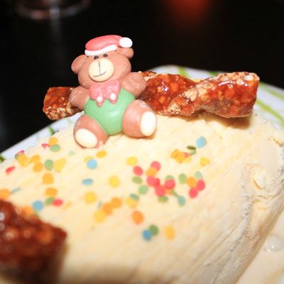 Bûche glacée vanille et caramel au beurre salé