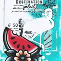 Pola Addict : La pastèque et le flamand rose 