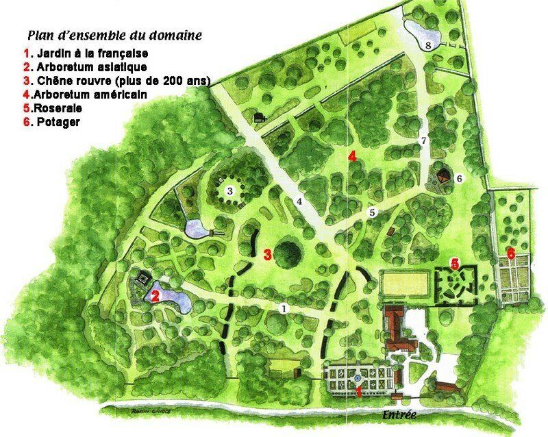 Plan de l'Arboretum Grandes Bruyères