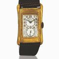 Rolex. A fine gold plated rectangular wristwatch Ref:971, 1930's