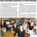 Vu dans la presse : Une nouvelle directrice à Pierre Bichet - ER 08/09/2018