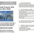 Ateliers de JANVIER 2016