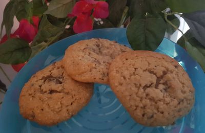 Biscuits cookies moelleux crème de marron chocolat