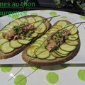 Tartines au thon et courgettes