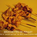 BROCHETTES DE POULET (RECETTE DU POULET QUI TUE DE VÉRO (CUISINE MÉTISSE))