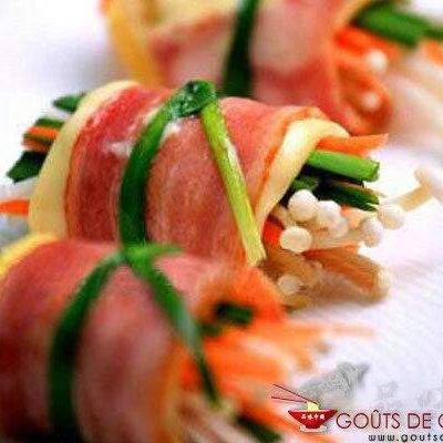 Rouleaux aux champignons et bacon