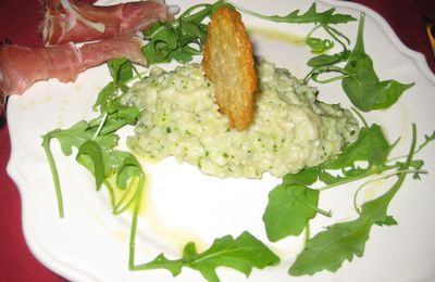 Risotto au pesto de Roquette.