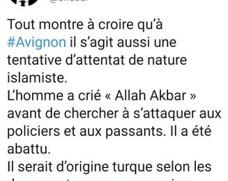 Nouvelle fake news signée Sifaoui: il transforme l'attentat d'extrême-droite à Avignon en attentat "islamiste"