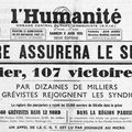 L'Humanité : unes 24 mai-6 juin 1936