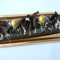 Dernière bûche ... mangue/caramel/chocolat/croustillant et bonne année !