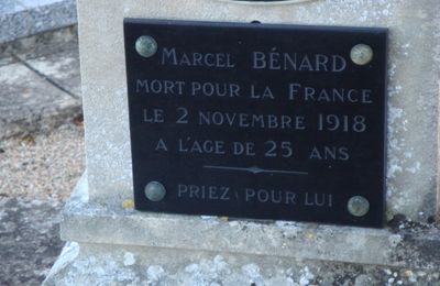 BENARD Marcel (Issoudun) + 13/11/1918 Vaudy (08)