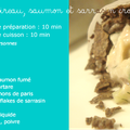 Fondue de poireau, saumon et sarrasin croquant