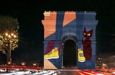 la jolie animation féline du Nouvel an à Paris, chats des Halles, budget participatif etc...