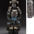 An Iron Hotate-Do Suit of Armor. Edo period (18th Century); Helmet signed Doshu Myochin Muneyasu 