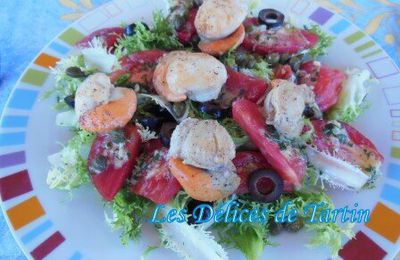 Salade gourmande aux coquilles Saint Jacques