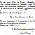 Déclaration signée de HAUDAUDINE, PAINPARAY, J.B. MAUCOMBLE, F. MARRION