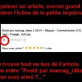 Rappel : pour imprimer le contenu d'un article ....