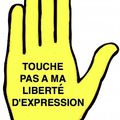Logo "touche pas à ma liberté d'expression"