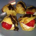 choux farcis fraise chantilly