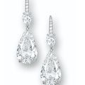 Pair of diamond pendent earrings