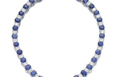 Sapphire and diamond necklace, Bulgari, circa 1975