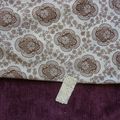 1523 Tissu ancien vintage fond ecru 45 x 65 pour couture et patchwork