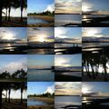 Coucher de soleil sur la plage de Kourou