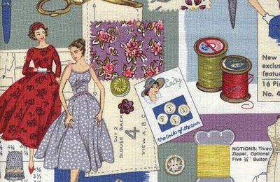 Nouveaux tissus patchwork thème couture