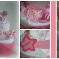 Pink baby #gâteau de couches #diaper cake #baby girl # fille