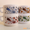 Vaisselle vintage ... Tasse ARCOPAL * Cachemire 