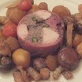 Galantine aux quatre volailles et poêlée de légumes d'hiver