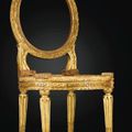 Chaise en bois sculpté et redoré d'époque Louis XV, vers 1770, attribuée à Louis Delanois