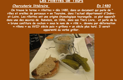 les rillettes de Tours, en 1480