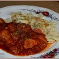 Goulash de porc et mahlknepflas 