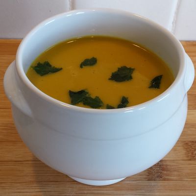 Velouté de patates douces au curcuma et lait de coco au thermomix