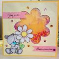 Shaker Card Anniversaire Nounours 