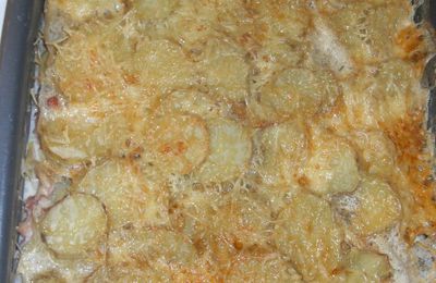 Gratin de patate aux lardons et romarin