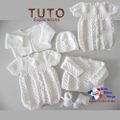 TUTO tricot bb FACILE et PREMA BOUTIQUE bebe modele layette bébé et patron a tricoter Explications brassière, bonnet, chaussons et Reborn