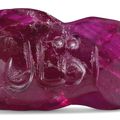 An inscribed ruby bead, Iraq, Iran or India, 14th-15th century