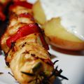 Brochettes de poulet au romarin et à la sauge, comme chez Gracianne