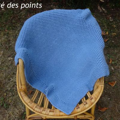 Couverture bébé tricotée main