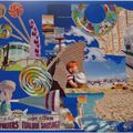 Coney Island, collage sur toile