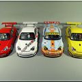 Quatuor de Porsche 996 GT3 RSR