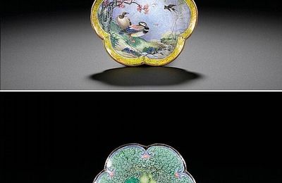 A rare small Beijing enamel dish, mark and period of Qianlong (1736-1795)