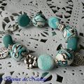 Braclet "Aqua" en fimo