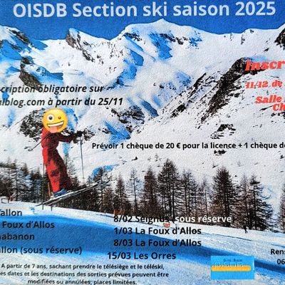 Programme ski alpin 2024 2025 