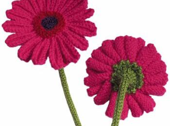 Fleur en tricot : gerberas