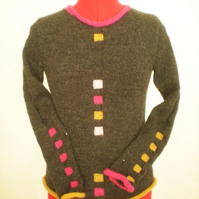 Pull jersey fantaisie