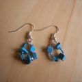Blue chips earrings